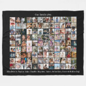 108フォトコラージュと文字パーソナライズされたDIYカスタム フリースブランケット (正面(横))