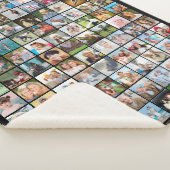 108フォトコラージュ正方形写真 シェルパブランケット (3/4)