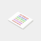 108番目の誕生日マイルストーン ポストイット (アングル)