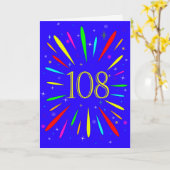 108番目の誕生日爆発カード カード (黄色い花)