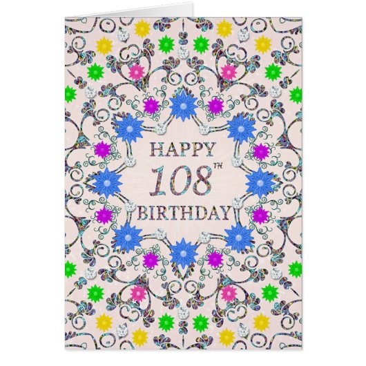 108番誕生日抽象芸術の花  (正面)