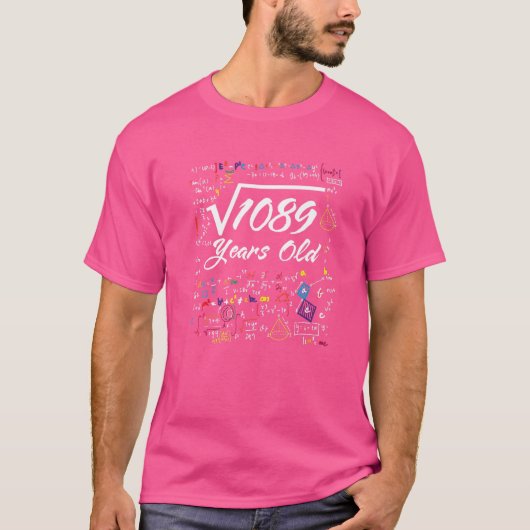 1089の平方根33誕生日33歳マット Tシャツ (正面)