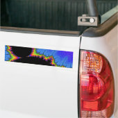 108-10虹のオーラの大きく黒いマンディ バンパーステッカー (トラック上)