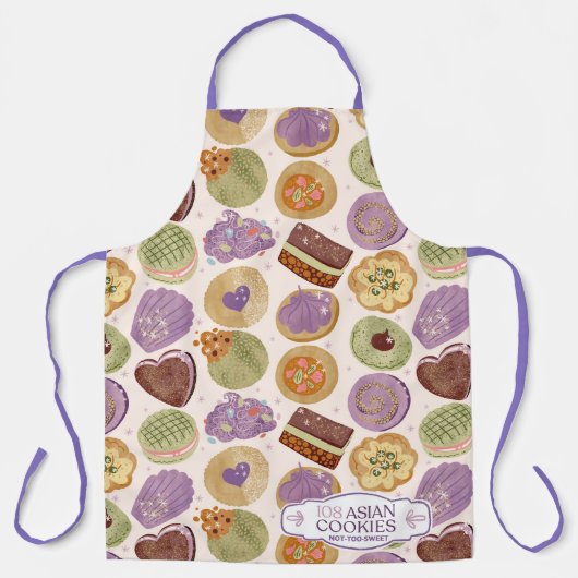 108 Asian Cookies Apron designed by Katherine Juli エプロン (正面)