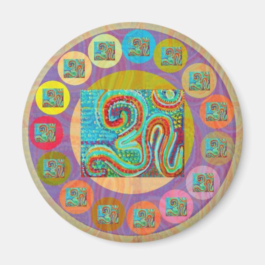 108 OM MANTRA for all マグネット (正面)