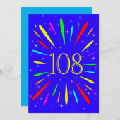 108th誕生日パーティーの招待状の爆発 招待状 (正面/裏面)