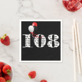 108th誕生日パーティーバルーン スタンダードカクテルナプキン (インサイチュ)