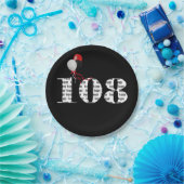 108th誕生日パーティーバルーン ペーパープレート (パーティー)