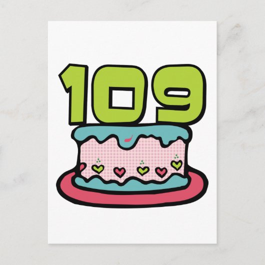 109歳お誕生日ケーキ ポストカード (正面)