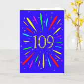109th誕生日爆発カード カード (黄色い花)