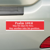 109th Psalm バンパーステッカー (車上)