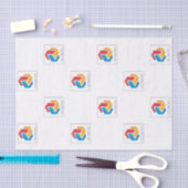 10"はx 15"ロゴ-垂直--を分散させました 薄葉紙 (クラフト)