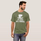 10% アイルランド人 100% トラブル Tシャツ (正面フル)
