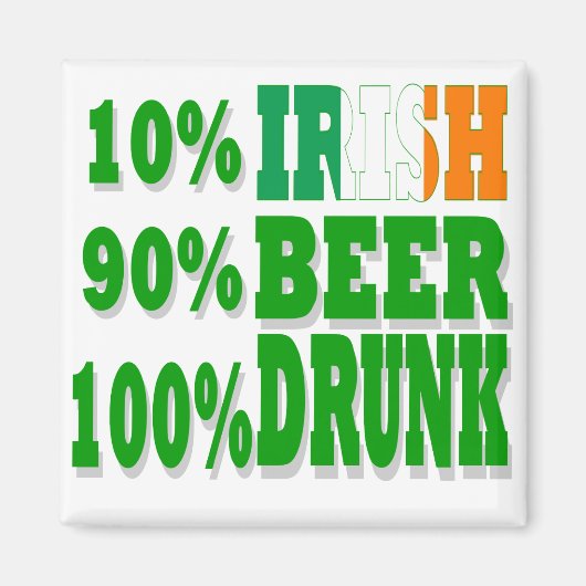 10%アイルランド語 マグネット (正面)