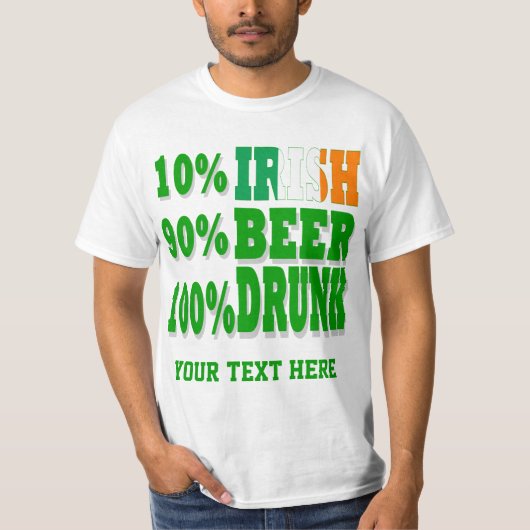 10%アイルランド語 Tシャツ (正面)