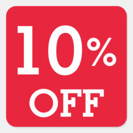 10%オフ割引セール白い赤 スクエアシール