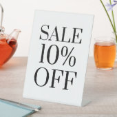 10%オフ販売サイン、卓上カウンター看板、ストア 台座サイン (インサイチュ)