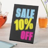 10%オフ販売サイン、卓上カウンター看板、ストア 台座サイン (インサイチュ)