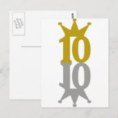 10 – クラウン – 反射 ポストカード (正面/裏面)