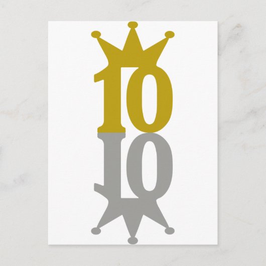 10 – クラウン – 反射 ポストカード (正面)