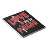 10.ホラー映画ピースにあなたを愛するハートチェーンソー ノートパッド (アングル)