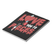 10.ホラー映画ピースにあなたを愛するハートチェーンソー ノートパッド (回転)