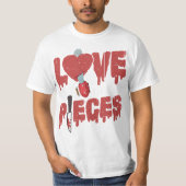 10.ホラー映画ピースにあなたを愛するハートチェーンソー Tシャツ (正面)