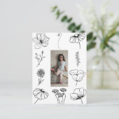 10+モダン1フォトコラージュ誕生日パーティーありがとう ポストカード (スタンド正面)