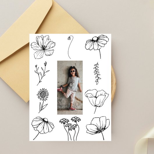 10+モダン1フォトコラージュ誕生日パーティーありがとう ポストカード