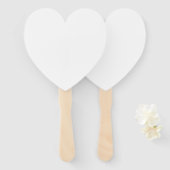 10 個のカスタマイズされたハート型 ウェディングプログラム扇風機 ハンドファン (正面&裏面)