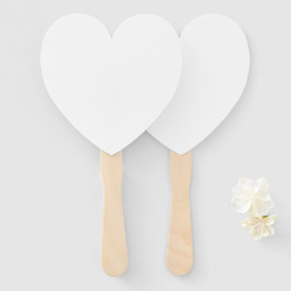 10 個のカスタマイズされたハート型 ウェディングプログラム扇風機 ハンドファン