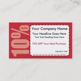 10%割引クーポン 割引カード