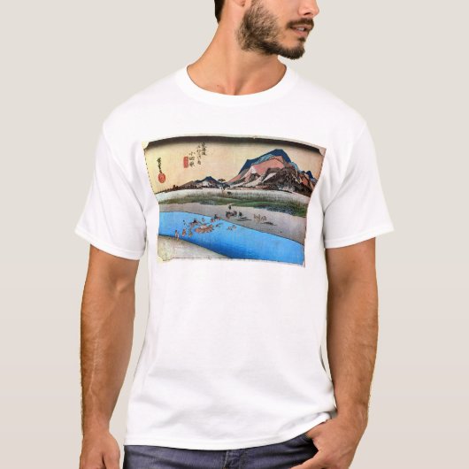 10.小田原宿,広重小田原宿，広重，浮世絵 Tシャツ (正面)