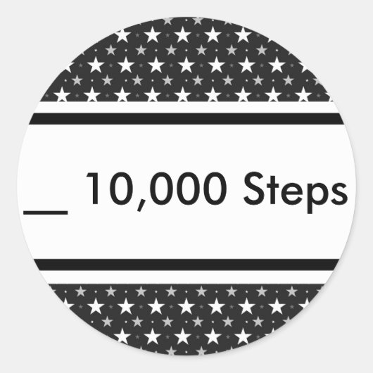 10,000ステッププランナーステッカー ラウンドシール (正面)