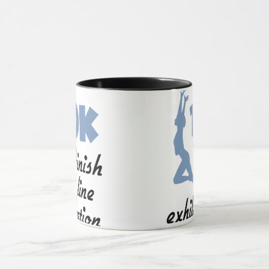 10,000青い仕上げライン マグカップ (中央)