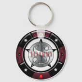 $10,000.00賭博トランプのポーカーチップ キーホルダー (正面)