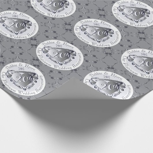 10,11,20,25,70周年結婚記念 ラッピングペーパー (角)