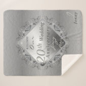 10,11,20,25,70年結婚記念日 シェルパブランケット (正面(横))