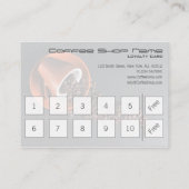 10 + 2一致の喫茶店のロイヤリティのスタンプカード ロイヤリティカード (裏面)