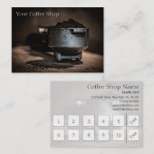 10 + 2一致の喫茶店のロイヤリティのスタンプカード ロイヤリティカード (正面/裏面)