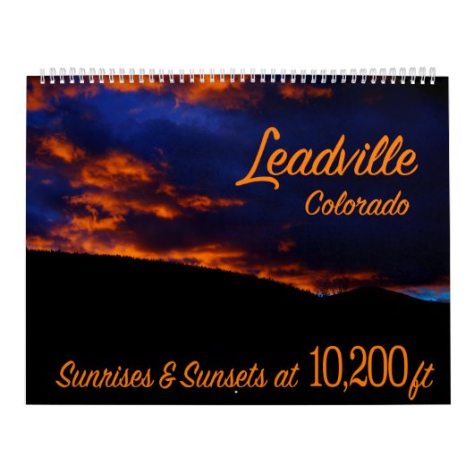 10,200ftのLeadvilleコロラド州の日の出及び日没 カレンダー (カバー)