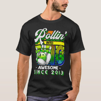 10 2013レトロボーリング素晴らし10th Biにローリン Tシャツ