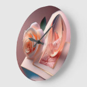 10.75インチ円形アクリル製壁時計 ラージ壁時計 (傾斜)