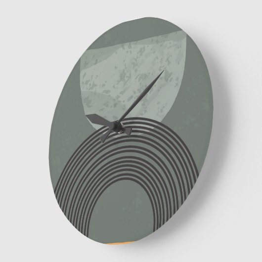 10.75インチ幾何学的抽象芸術円形アクリル壁 ラージ壁時計 (傾斜)