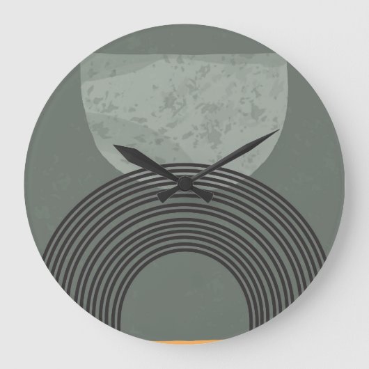 10.75インチ幾何学的抽象芸術円形アクリル壁 ラージ壁時計 (正面)