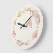 10.75" Boho Patterned Round Acrylic Wall Clock ラージ壁時計 (傾斜)