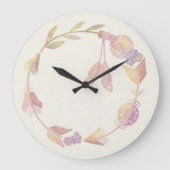 10.75" Boho Patterned Round Acrylic Wall Clock ラージ壁時計 (正面)