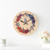 10.75" Boho Patterned Round Acrylic Wall Clock ラージ壁時計 (ホーム)