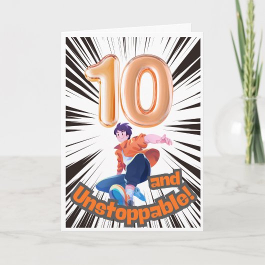 10 and Unstoppable Birthday Card  カード (正面)