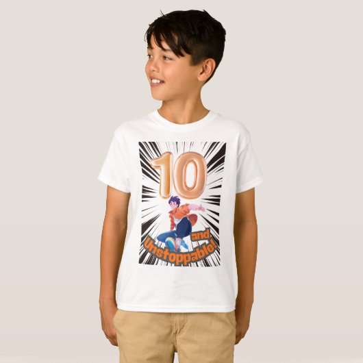 10 and Unstoppable Boys’ Birthday Tシャツ (正面フル)